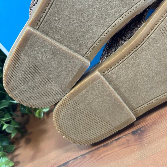 Draper James Women's Alex Raffia Brown Crossed Strap Sandals Size 11 - Picture 7 of 9